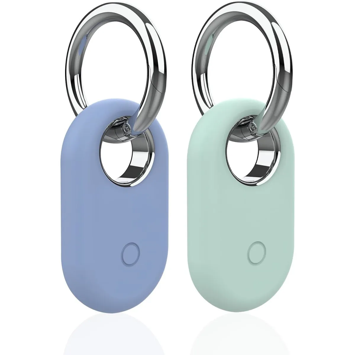2 db SmartTag2 SAFEMORE védőburkolat készlet, Samsung Galaxy kompatibilis, szilikon, zöld/kék