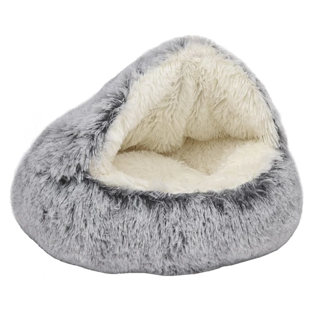 2 funkciós ágy, kutyáknak és macskáknak, Addachic, 60 cm átmérőjű, Szürke