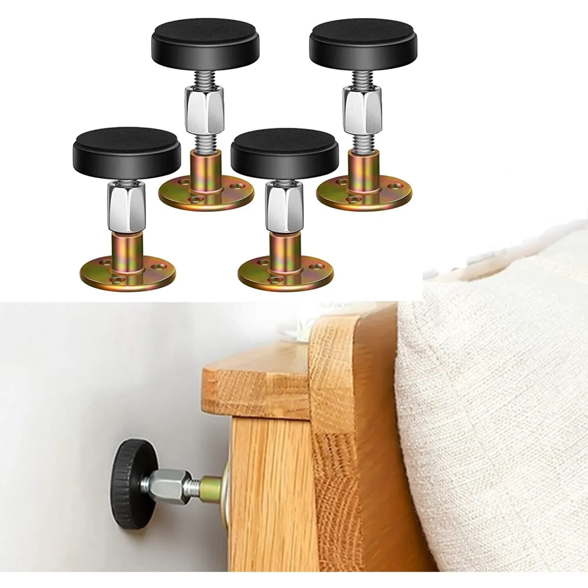 4 db rezgéscsillapító ágykeret stabilizátor készlet, állítható 32x69mm