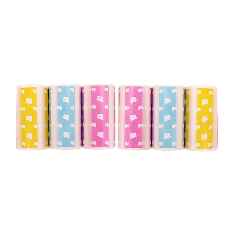 6 db nyomtatópapír tekercs készlet, EYUSALL, ragasztható, mini nyomtatókhoz, szélesség 57mm, többszínű