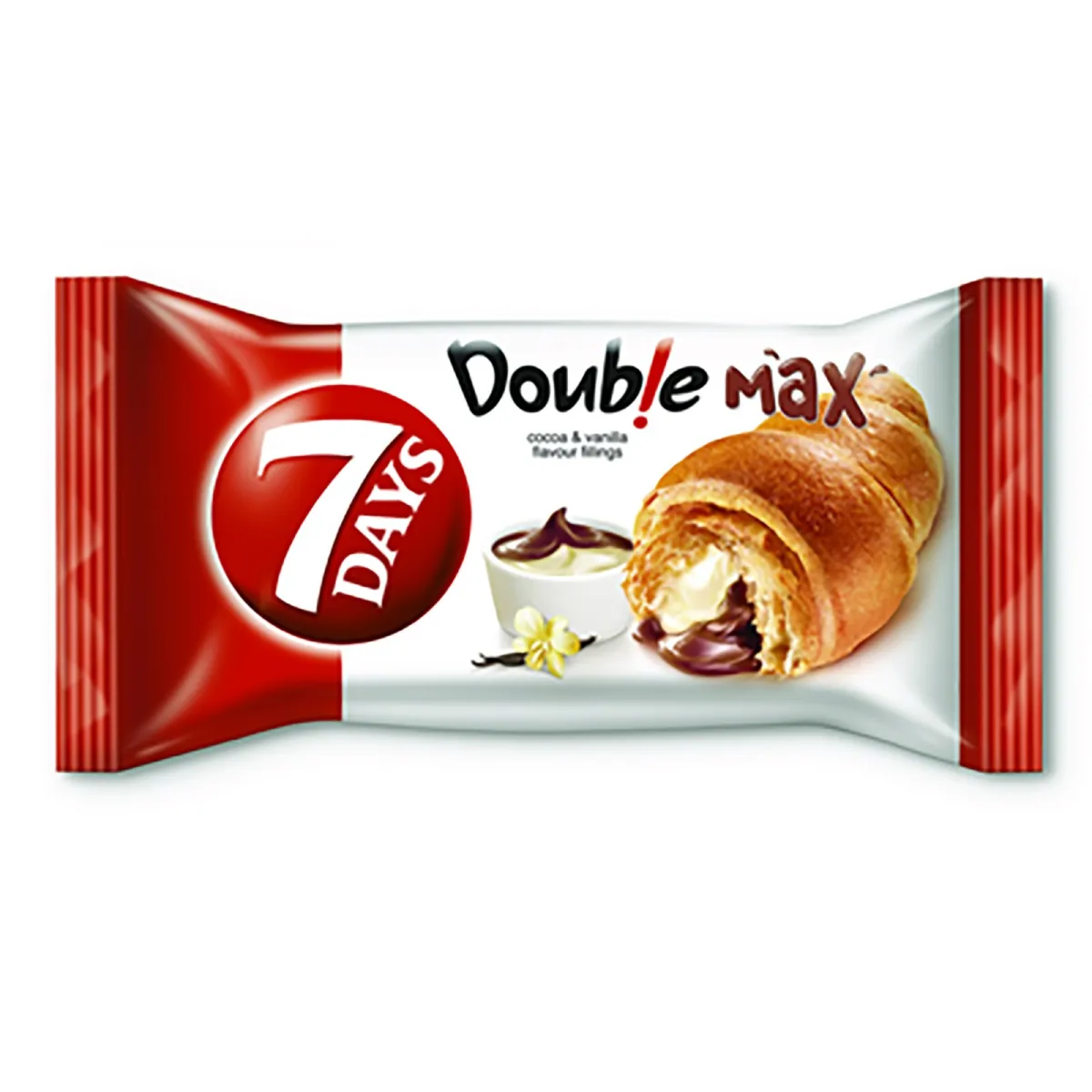 7 DAYS Croissant Double Cocoa & Vanilla, doboz 20 db x 80 g