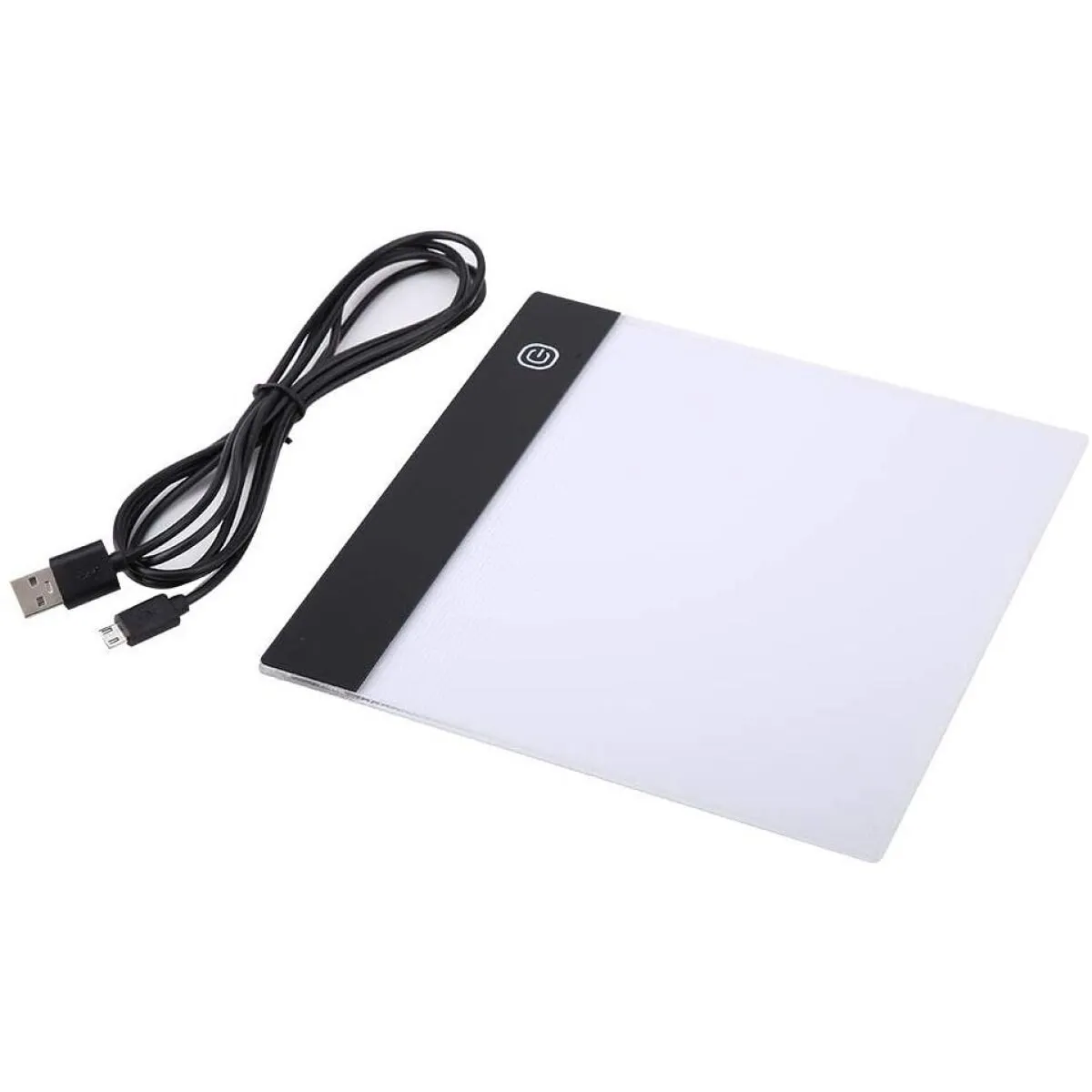 A5 LED-es rajztábla, 3 fényerőszint, USB táp, fehér, 335x235x3,5 mm