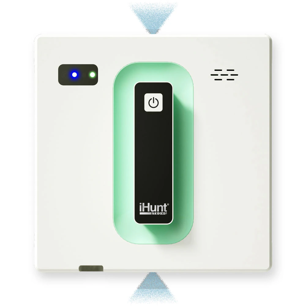 Ablaktisztító robot iHunt Smart Window Robot 4 Supreme Twin Spray 2 permetezővel, foltok elleni védelem az ablakokon, vezérlés az alkalmazásból, beépített UPS, távirányító és tartalék törlőkendők