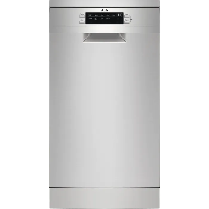 AEG FFB62427ZM Keskeny mosogatógép, 9 teríték, AirDry, 9 program, E energiaosztály, Inox