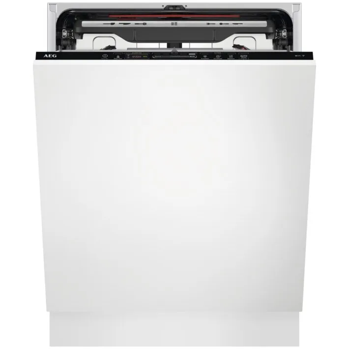 AEG FSK94848P Beépíthető mosogatógép, 15 teríték, 7 program, MaxiFlex, AirDry, QuickSelect, Time Beam, Spray Zone, WiFi, Belső világítás, TFT kijelző, C energiaosztály, Inverter motor, 60 cm