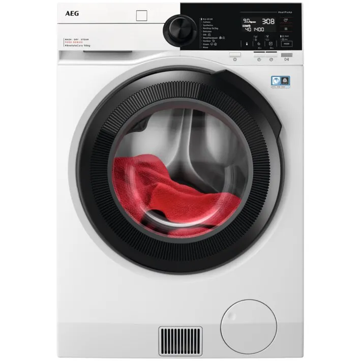 AEG LWR96944B Hőszivattyús mosó-szárítógép, 9 kg mosás, 6 kg szárítás, 1351 ford./perc, AbsoluteCare, D energiaosztály, Fehér