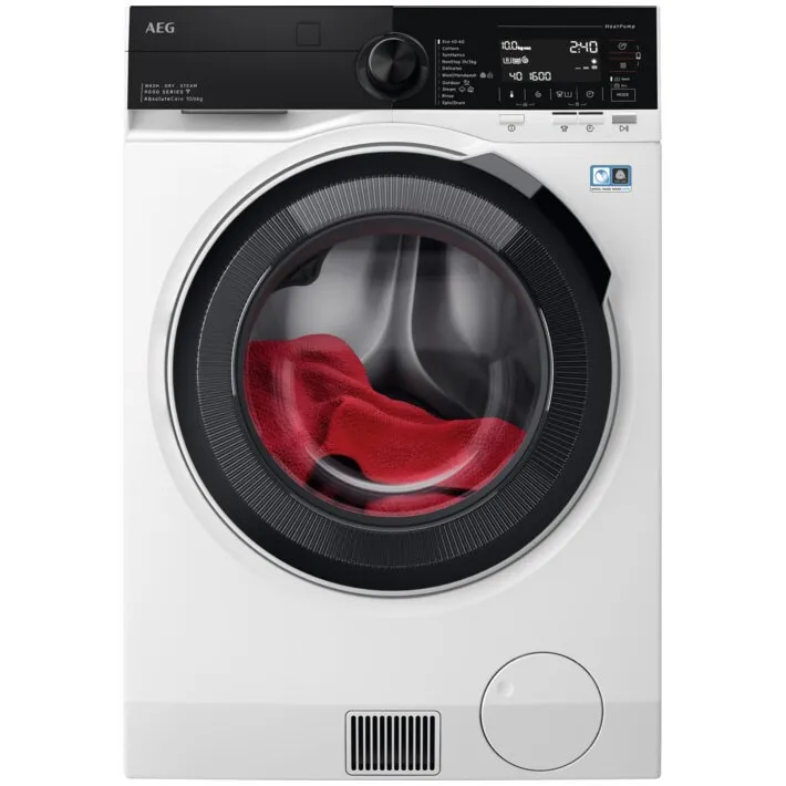 AEG SERIA 9000 LWR98165NX mosó- és szárítógép, 10kg mosás, 6kg szárítás, 1600RPM, Wi-Fi, Heat Pump, AbsoluteCare, SensiDry, ProSense, ProSteam, Inverter Motor, TFT kijelző, A energiaosztály, Fehér