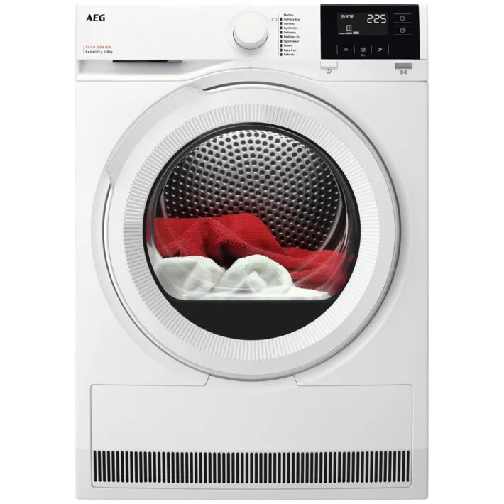 AEG TR718L2E SensiDry hőszivattyús szárítógép, A++ energiaosztály, 8 kg kapacitás, LED kijelző, fehér