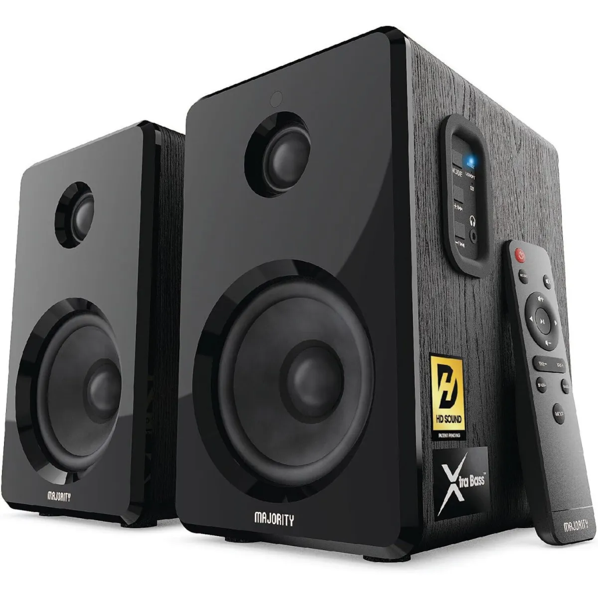 Aktív PC hangszórók 2.0, többség, D40, Bluetooth, HiFi erősítés optikai bemenettel, RCA, USB és AUX, 60 W