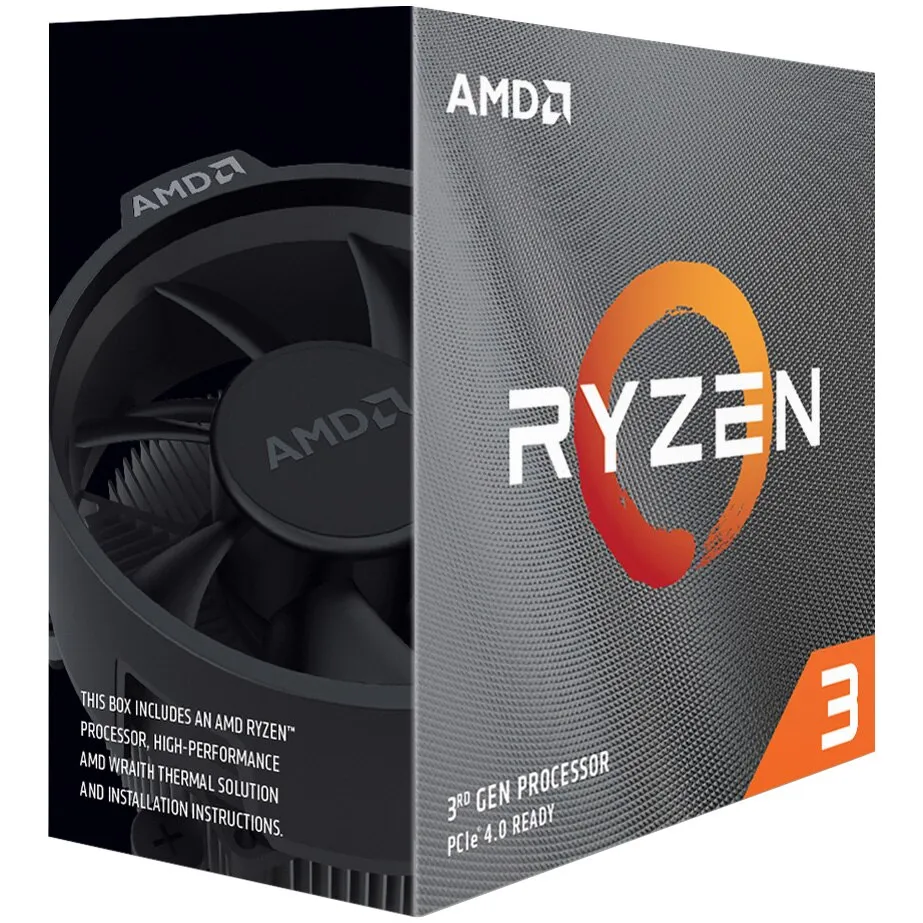 AMD Ryzen™ 3 3100 Processzor, 3.9 GHz, 18MB, Socket AM4, Wraith Stealth cooler