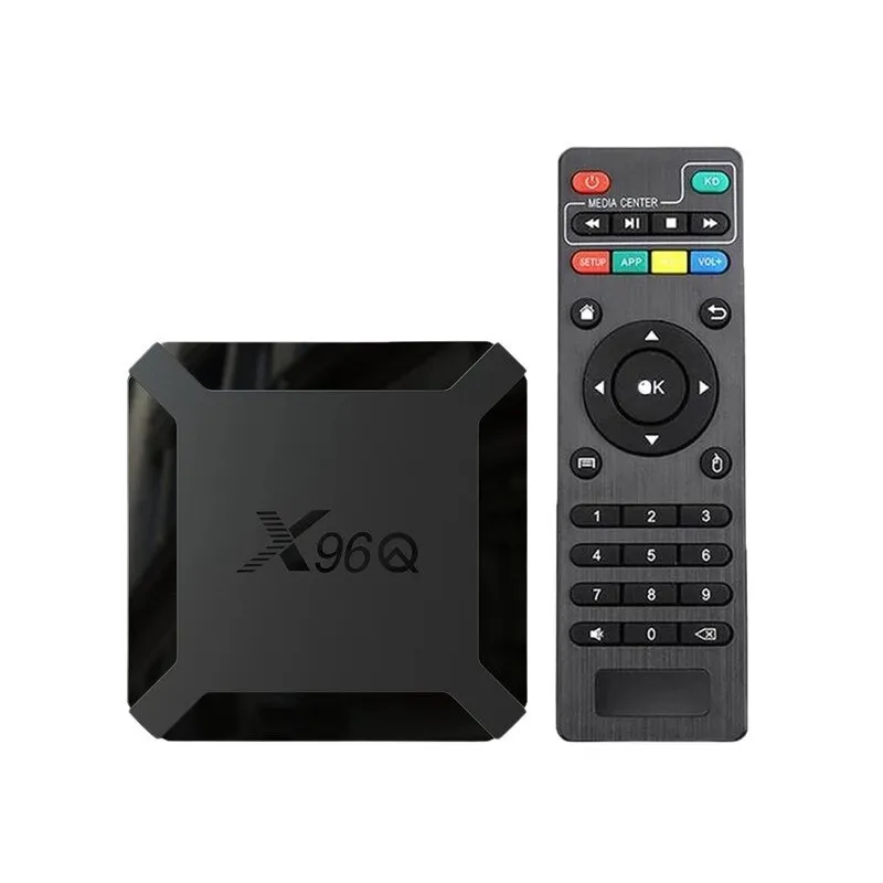 Android TV Box, Mediaplayer X96Q, Android 10.0, négymagos, 4K 60fps, Wi-Fi 2,4 GHz, 1 GB RAM, 8 GB ROM, fekete