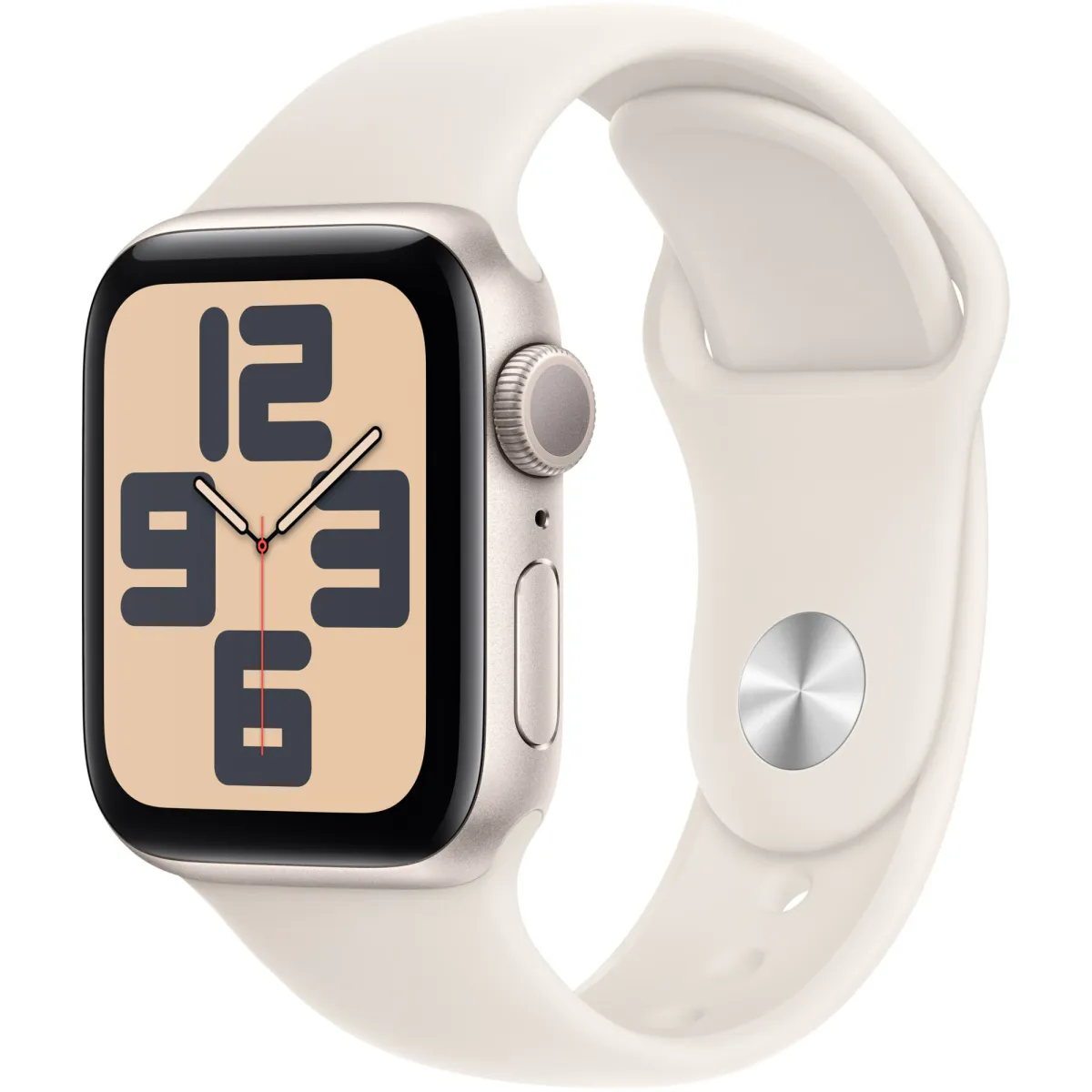Apple Watch SE (2024) okosóra, GPS, Starlight alumínium tok, 40mm, Starlight sport szíj M/L