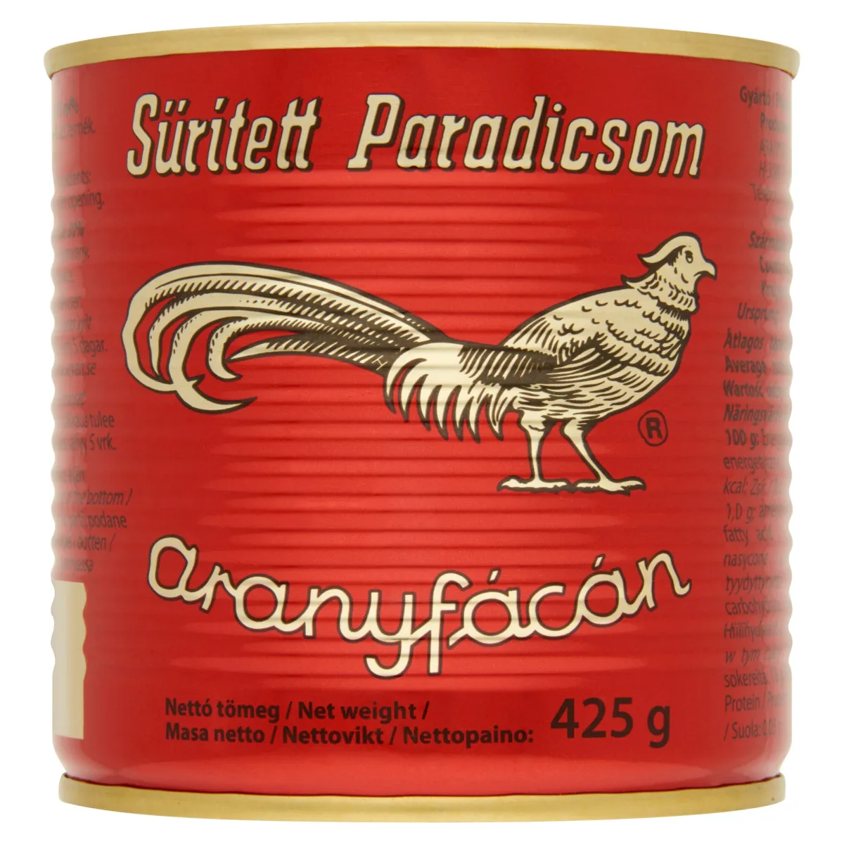 Aranyfácán sűrített paradicsom 28-30%, 425 g