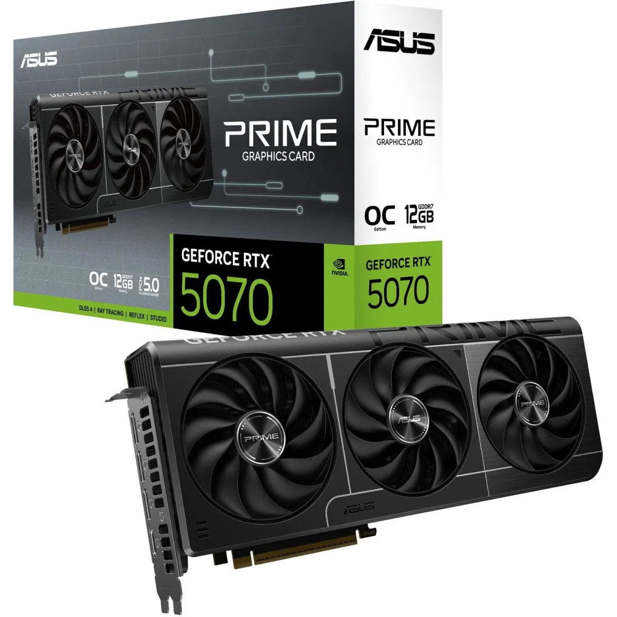 ASUS GeForce RTX 5070 PRIME OC 12 GB GDDR7 192 bites videokártya