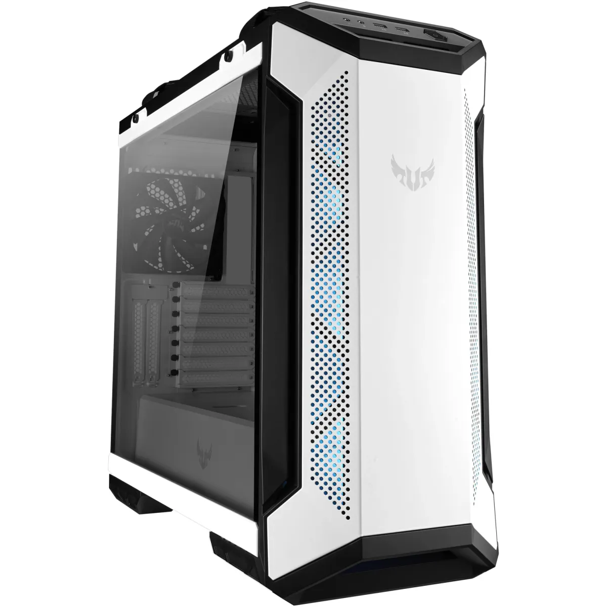 ASUS TUF Gaming GT501 White Edition gépház, middle tower típus, forrás nélkül, E-ATX, fehér