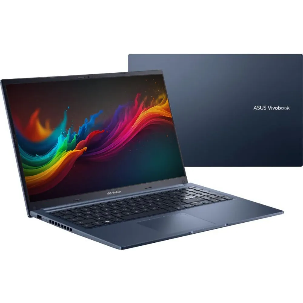 ASUS Vivobook X15 Laptop, Intel i7 12700H, 16GB DDR4 Memória, 512GB SSD, Intel Iris Xe Graphics, Kék, Magyar billentyűzet, Böngésző, Vírusirtó, Windows 11 Pro
