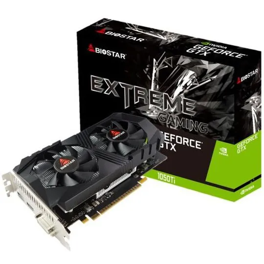 Biostar NVIDIA GeForce GTX1050Ti Videokártya, 4GB GDDR5 128bit