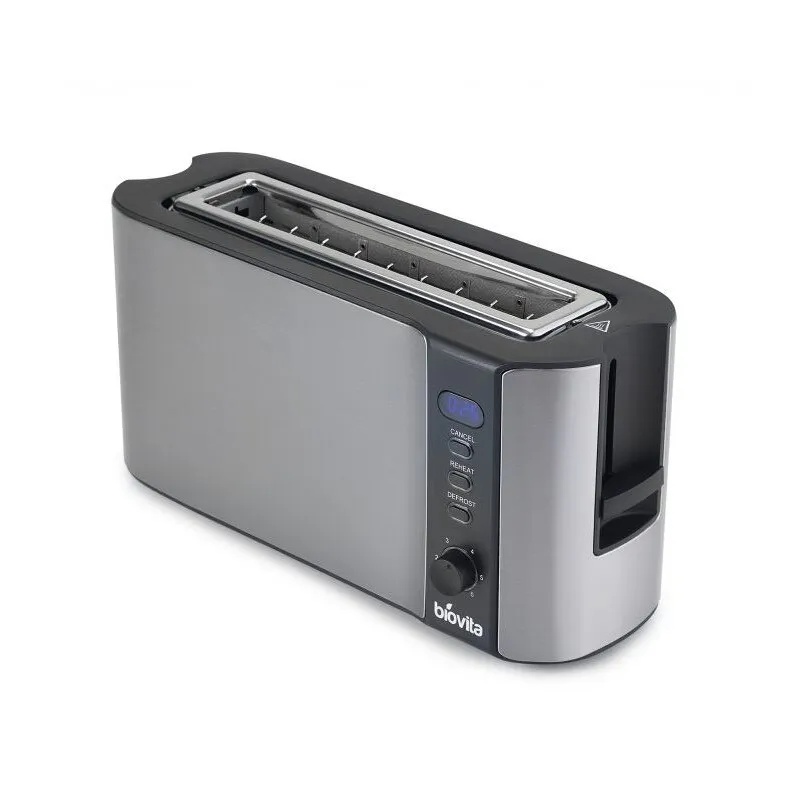 Biovita ELITE-2 Kenyérpirító, rozsdamentes acél, 1000 W, 6 szint, digitális kijelző
