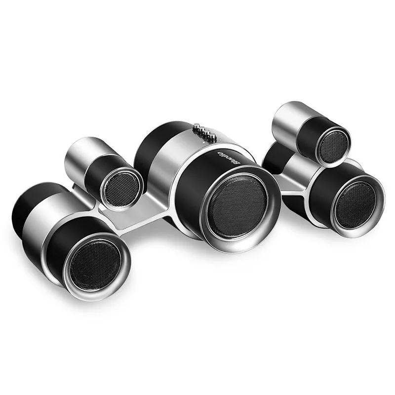 Bluedio V hordozható hangszóró (The Barrel Version) sztereó, 5 hangszóró, vezeték nélküli, Bluetooth, 3D hang, mikrofon, USB, AUX kimenet