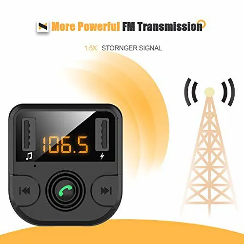 Bluetooth FM adó, Digital One SP00963, X26, Bluetooth v.5.0, 2xUSB, 2.1A