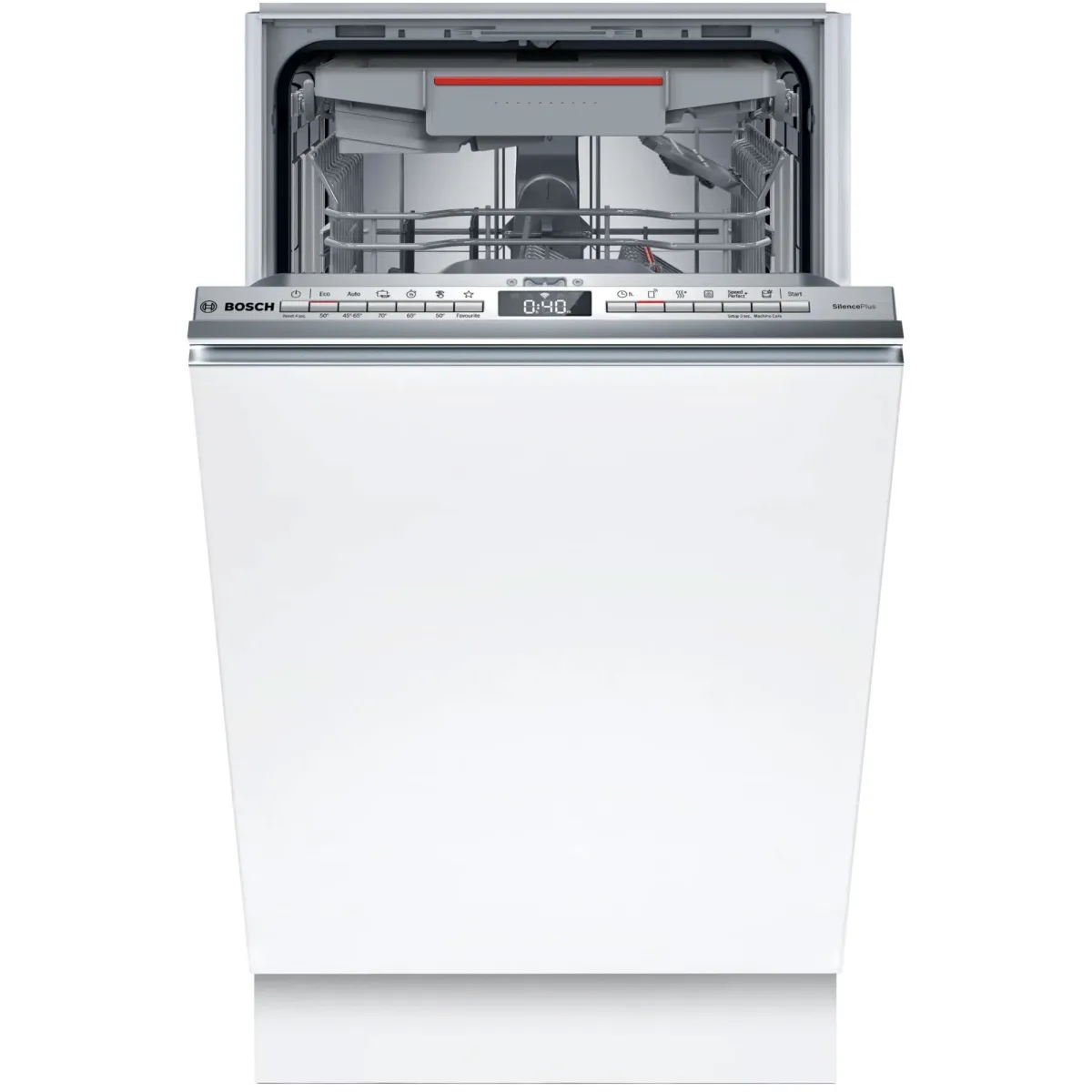 Bosch SPV4HMX49E, Beépíthető mosogatógép 10 készlet, 6 program, E energiaosztály, Home Connect, 45 cm