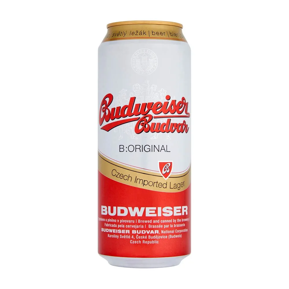 Budweiser Budvar Premium Lager sör 0,5 dobozos 5%