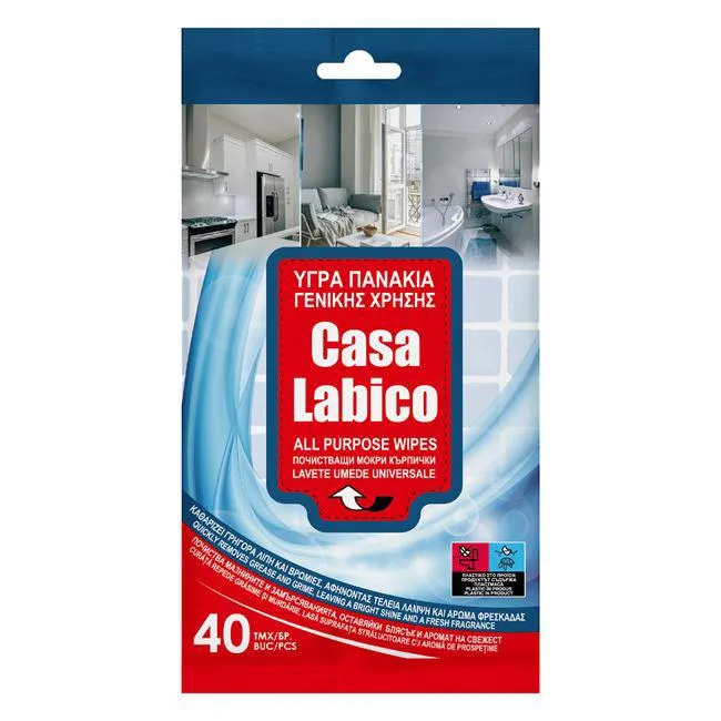 Casa Labico Univerzális tisztító nedves törlőkendők - 40db