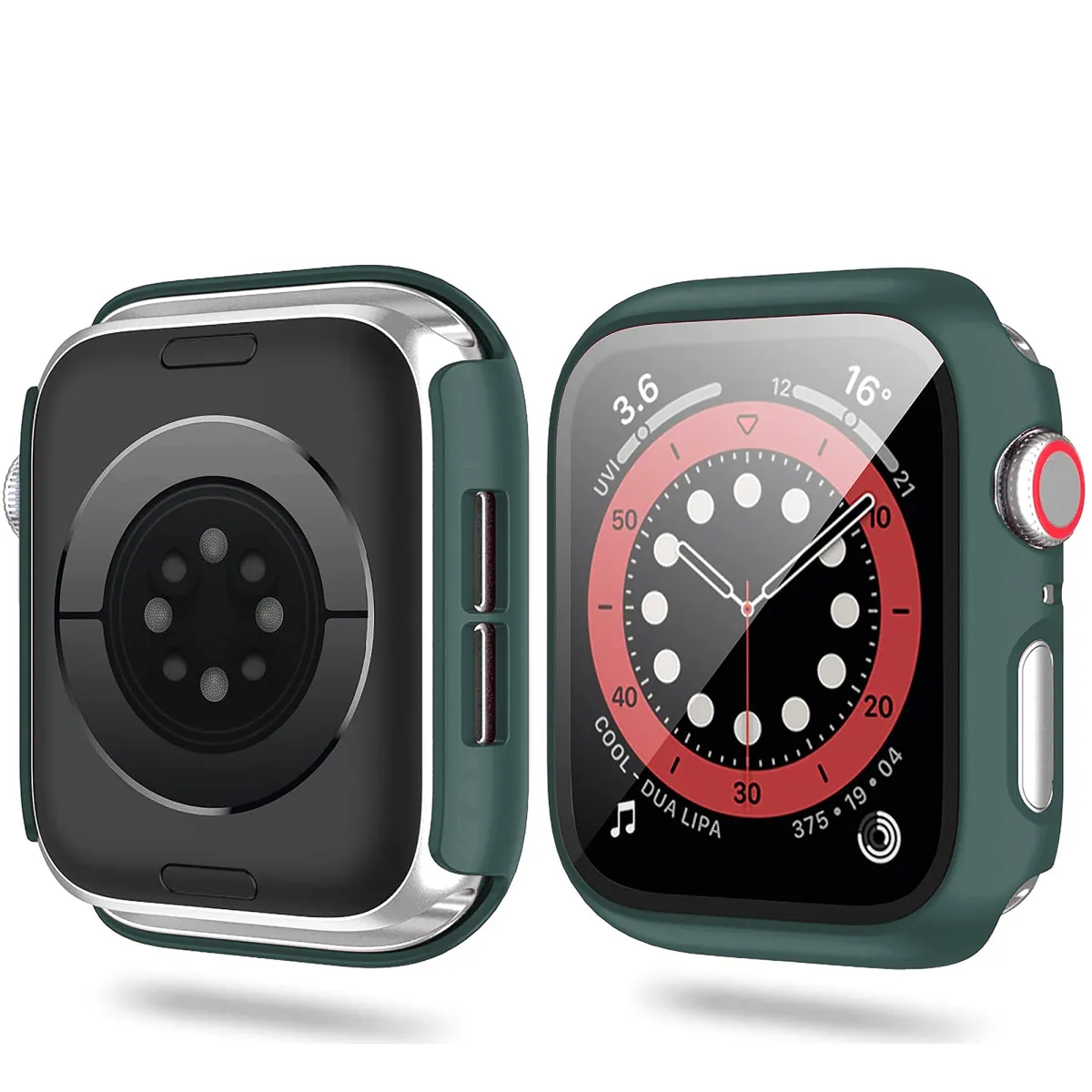 Casey Studios Okosóra tok, képernyővédő fóliával, Apple Watch 42MM-hez, 1/2/3-as sorozat, 360°-os védelem, kemény polikarbonát, ultravékony, ütésálló teljes képernyő, 9H üveg, sötétkék