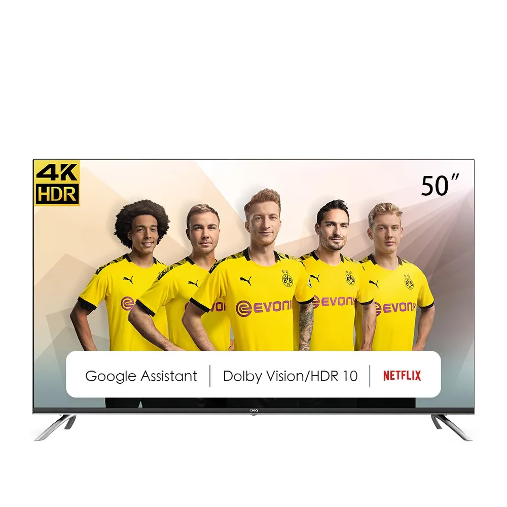 CHiQ U50H7A UHD 4K Smart LED Televízió, 50" (126cm), Android 9.0, WiFi, Bluetooth, Google Asszisztens, Netflix, 3 HDMI, 2 USB, Energiaosztály: G