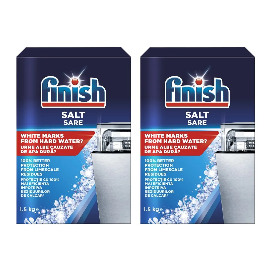Csomag 2x speciális só Finish mosogatógéphez, 1,5 kg