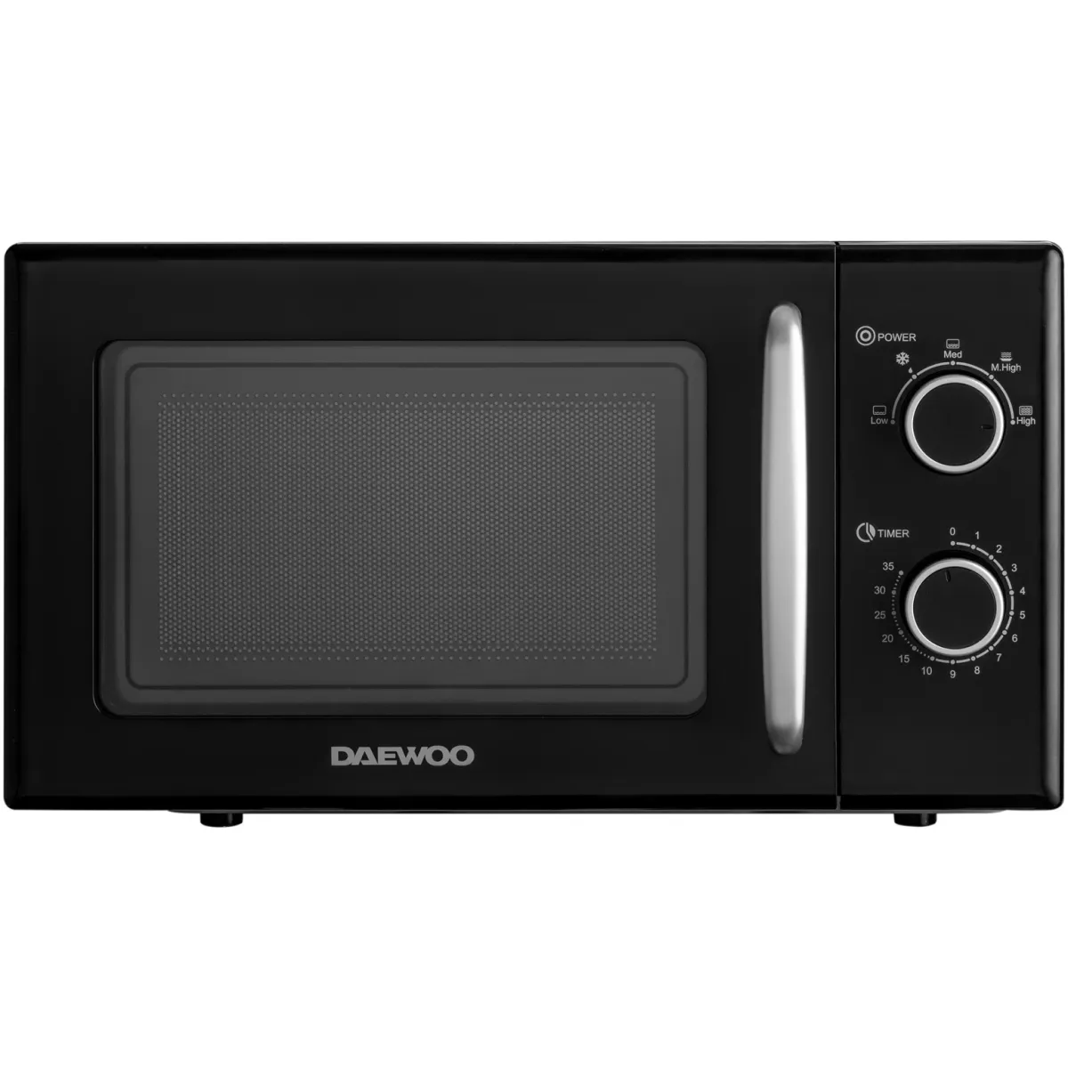 Daewoo KOR-6S20C-1 Mikrohullámú sütő, 20 l, 700 W, Mechanikus, Fekete