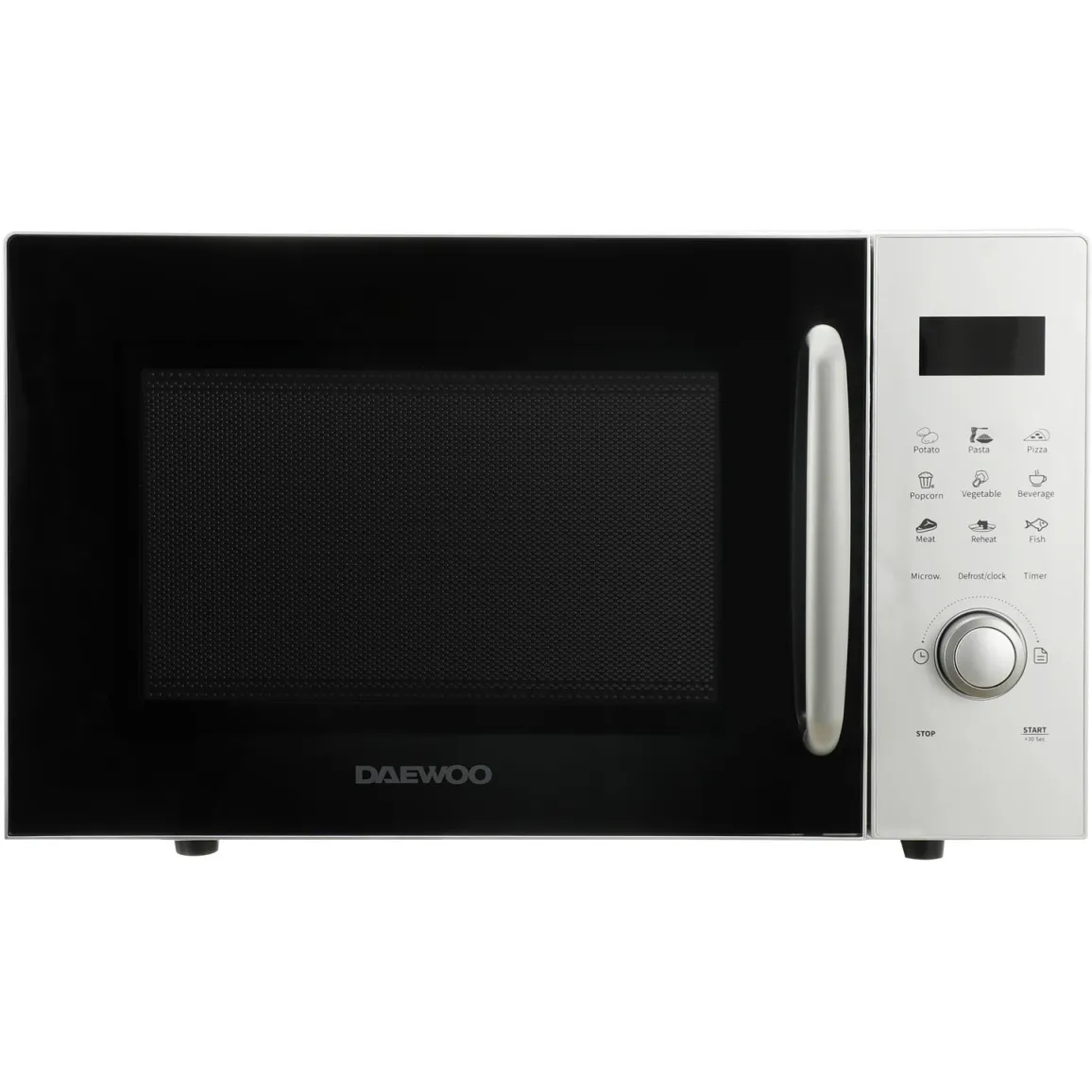 Daewoo KOR-91RBS-2 Mikrohullámú sütő, 23 l, 800 W, Digitális vezérlés, LED kijelző, Ezüst