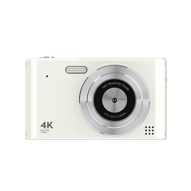 Digitális fényképezőgép 32G memóriakártyával, Android adapter, USB kártyaolvasó, 2,4 hüvelykes képernyő, 16x zoom, vaku, elektronikus stabilizátor, kompakt és kényelmes, fehér