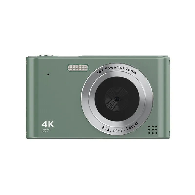 Digitális fényképezőgép 32G memóriakártyával, Android adapter, USB kártyaolvasó, 2,4 hüvelykes képernyő, 16x zoom, vaku, elektronikus stabilizátor, kompakt és kényelmes, zöld