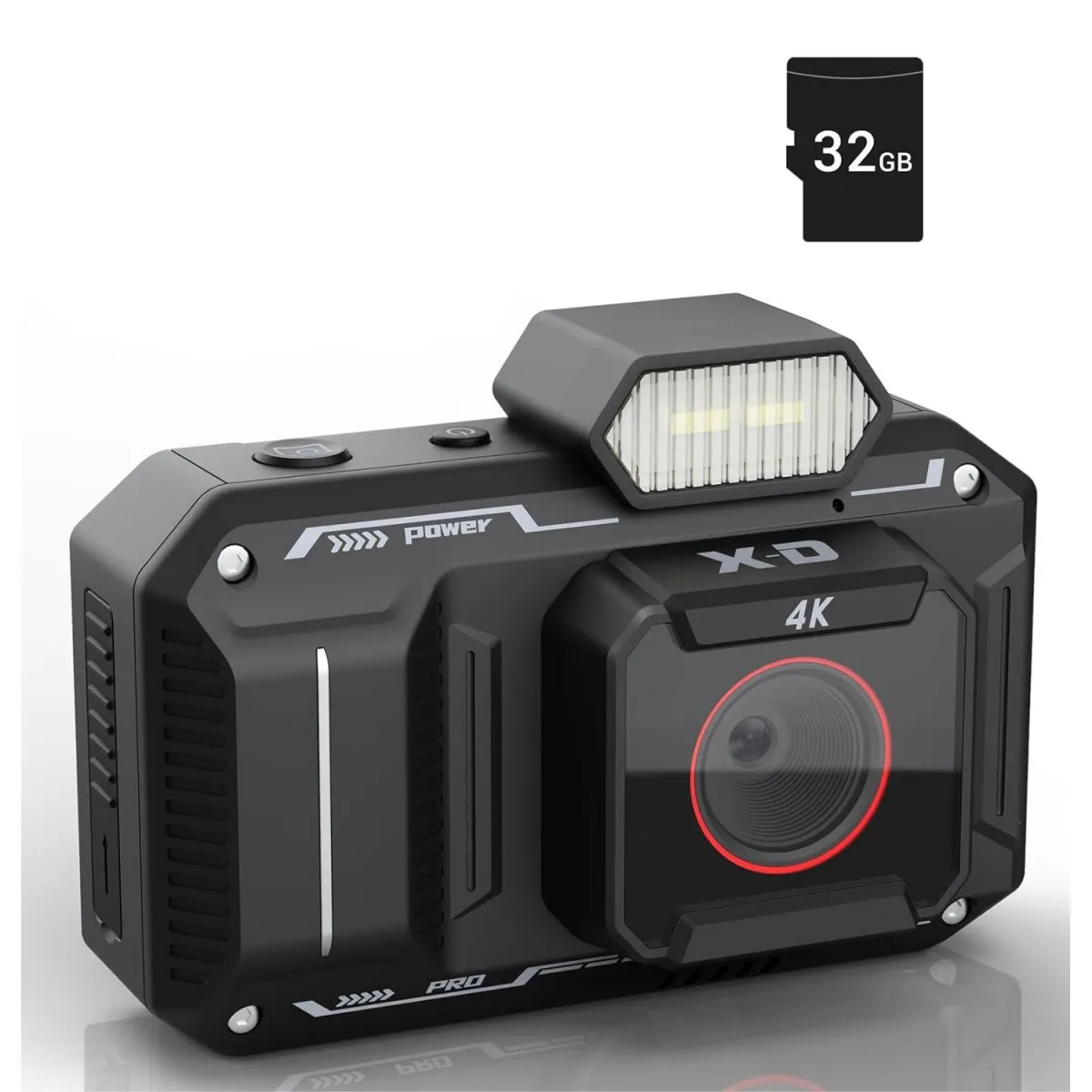 Digitális fényképezőgép, Excitat®, 48 MP - 4K Vlog, 2,8 hüvelykes LCD, 18x zoom, 32G SD kártya - Fekete