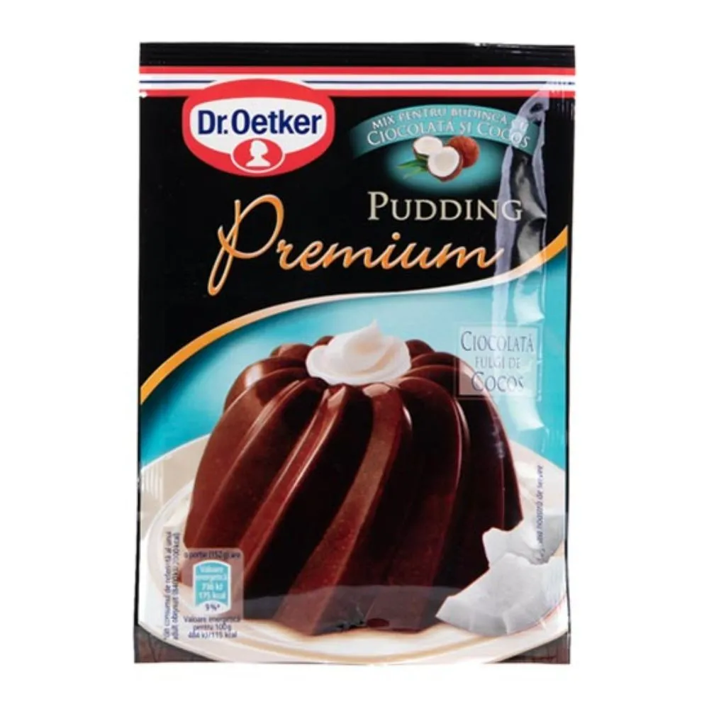 Dr. Oetker Prémium Csokoládé és kókusz pudingpor, 47 g