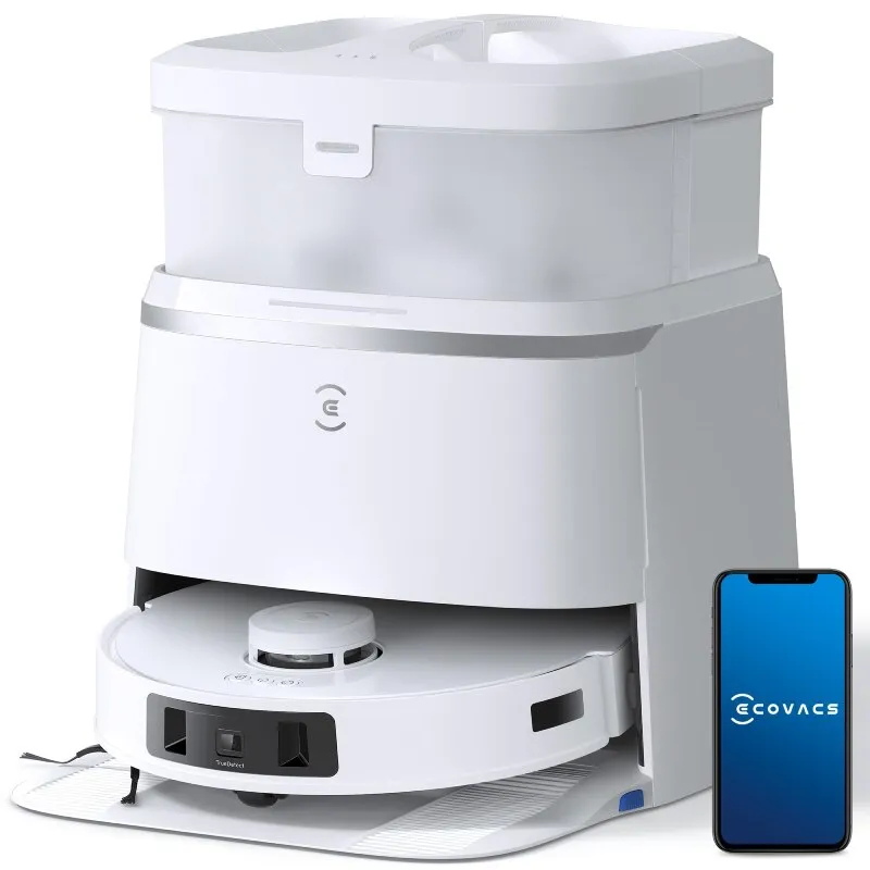 Ecovacs Deebot T30 pro OMNI robotporszívó, porszívó és felmosó, 5200 mAh, 11000Pa Háziállatszőr tisztítás, Melegvizes mosás 70℃-on, True Edge Mopping, kefe Zero Tangle, LDS hangvezérlés