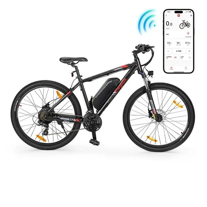 Eleglide M2 27,5 elektromos kerékpár, 27,5 hüvelykes, fekete színű