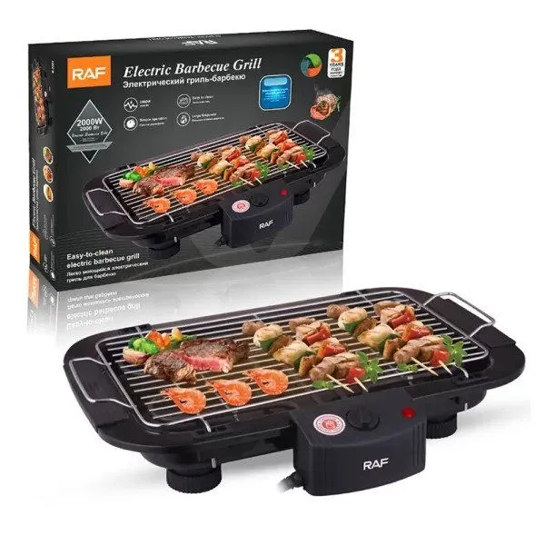 Elektromos grill Smart Pulse R 5301, 2000W, Hőmérséklet szabályozó, Rozsdamentes acél, Fekete