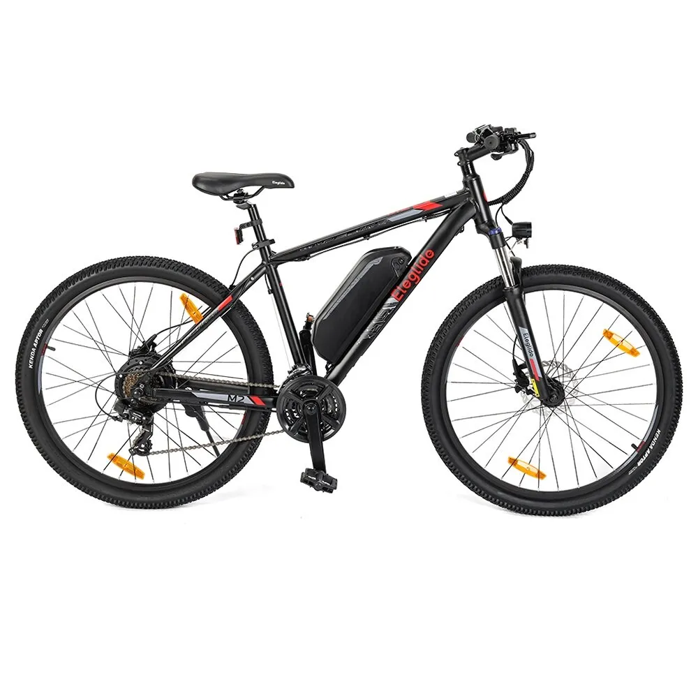Elektromos kerékpár, Eleglide M2, 29 hüvelykes, 24 Shimano sebesség, hidraulikus fékek, hidraulikus felfüggesztés, fekete, 15,6 Ah