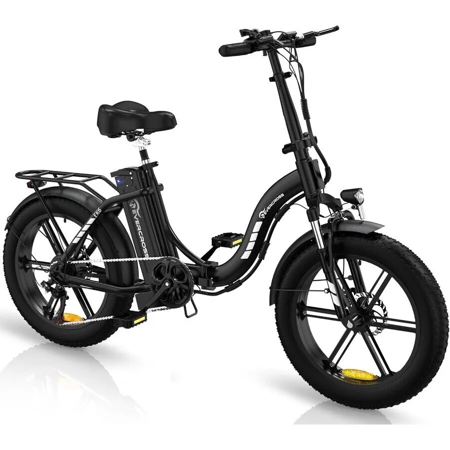 Elektromos kerékpár EVERCROSS EK6S, Összecsukható, 20", 36V/12Ah, 250W, fekete