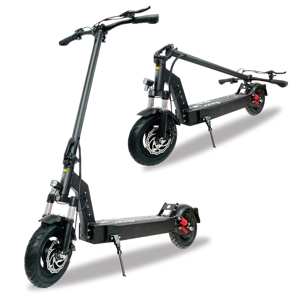 Elektromos roller DT08, Két rugó elöl és hátul a lengéscsillapításért, 10"-es kerekek, Maximális sebesség 40 km/h, Maximális autonómia 60km, Maximális teljesítmény 1100W, 48V 13Ah, Fekete, Az EU EN17128:2020 minőségi szabvány hivatalos tanúsításával