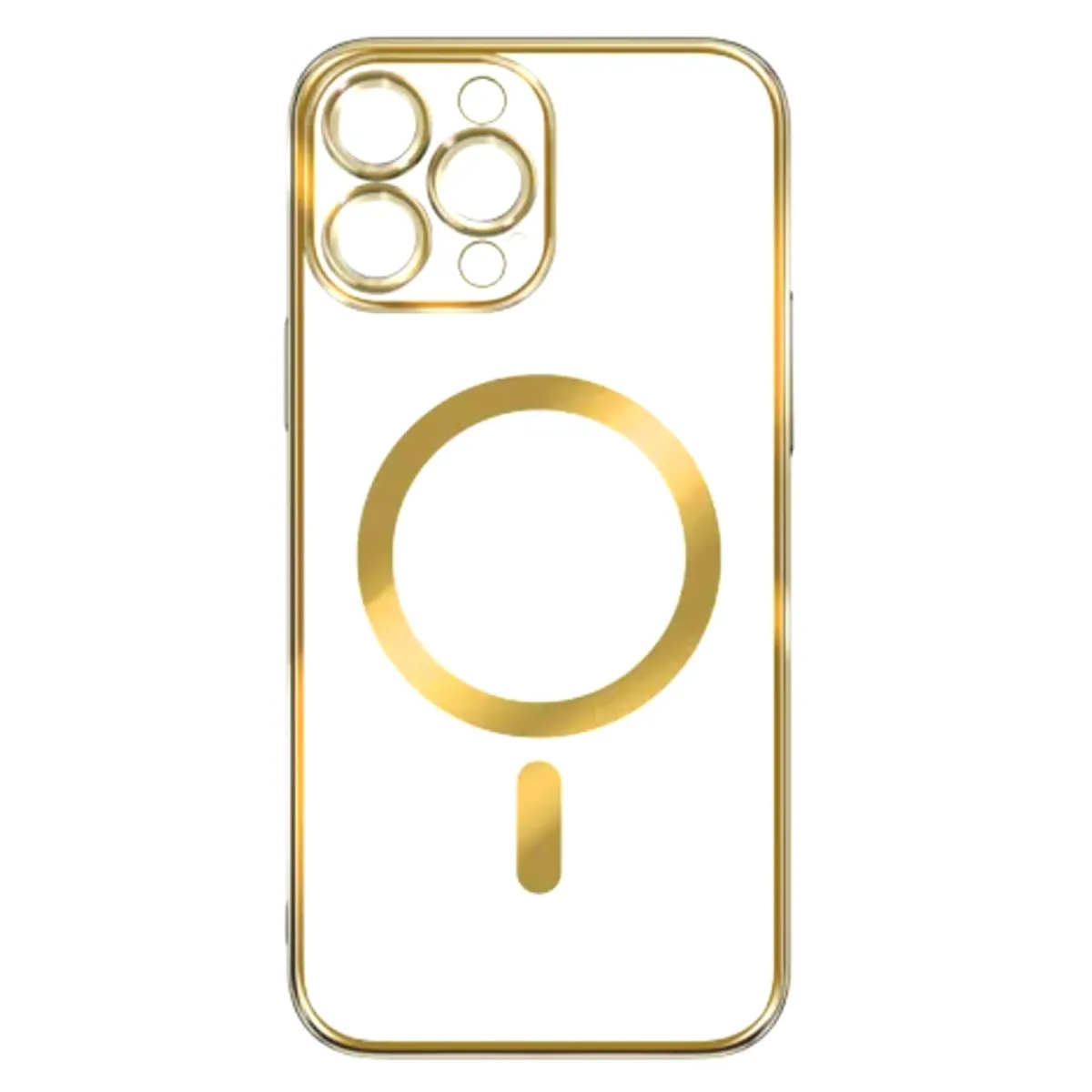 ESL by Essential Level 360° Hátlap tok, iPhone 14 Pro telefonhoz, vékony, ütésálló, TPU, 4K HD, teljes kameravédelem, arany