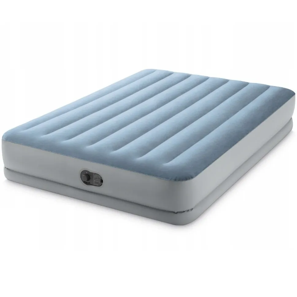 Felfújható matrac INTEX Dura-Beam Comfort "Queen Size", 152x203x36 cm, Beépített elektromos pumpa