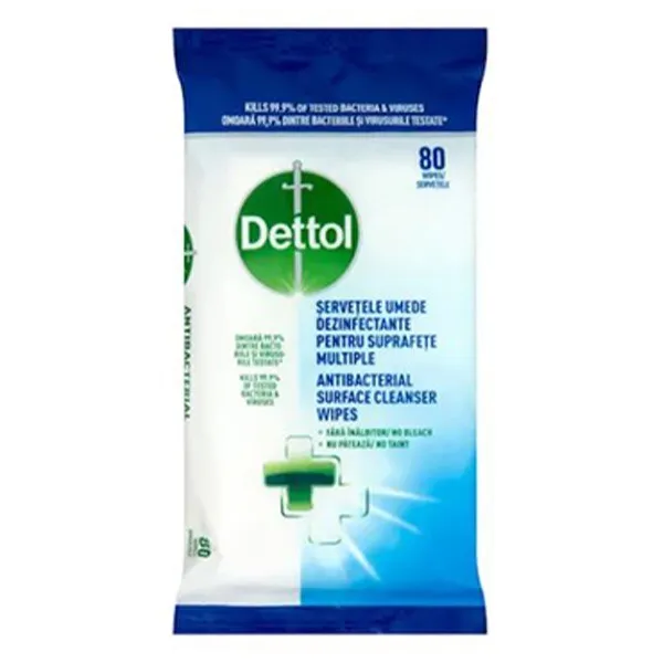Fertőtlenítő törlőkendő DETTOL 80db-os