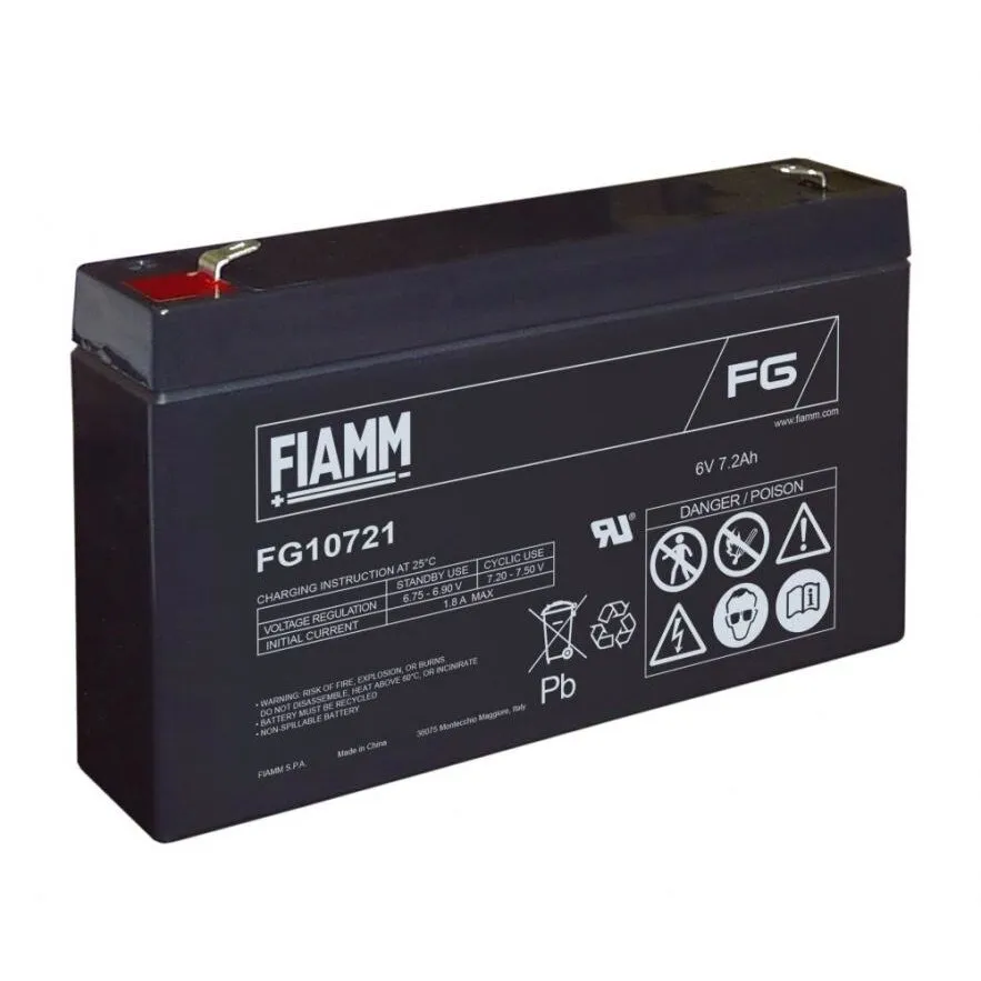 Fiamm FG10721 6V 7,2Ah zselés akkumulátor