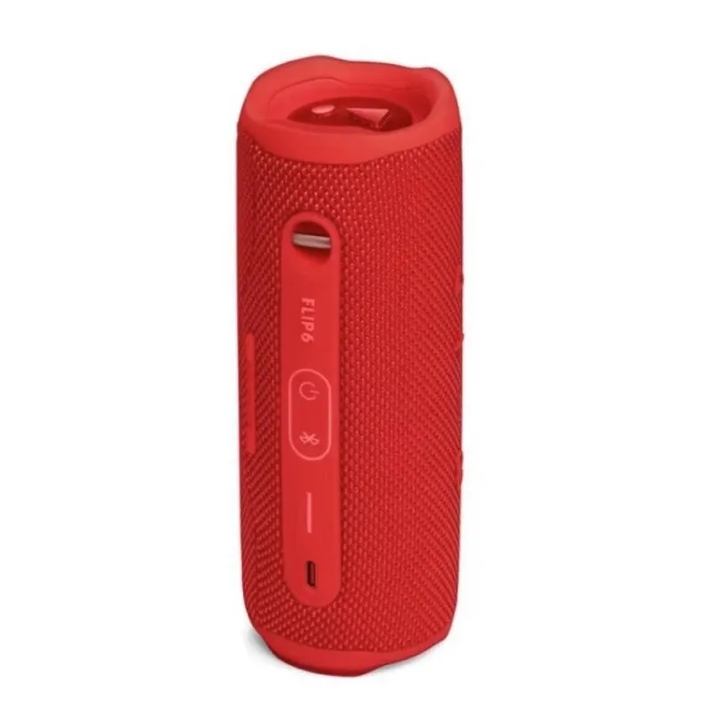 FLIP6 hordozható Bluetooth hangszóró, IPX6, 2 hangszóró, 10 W, 21x10x10 cm, piros – ideális karaokehoz, élő közvetítéshez, tértánchoz és sok máshoz