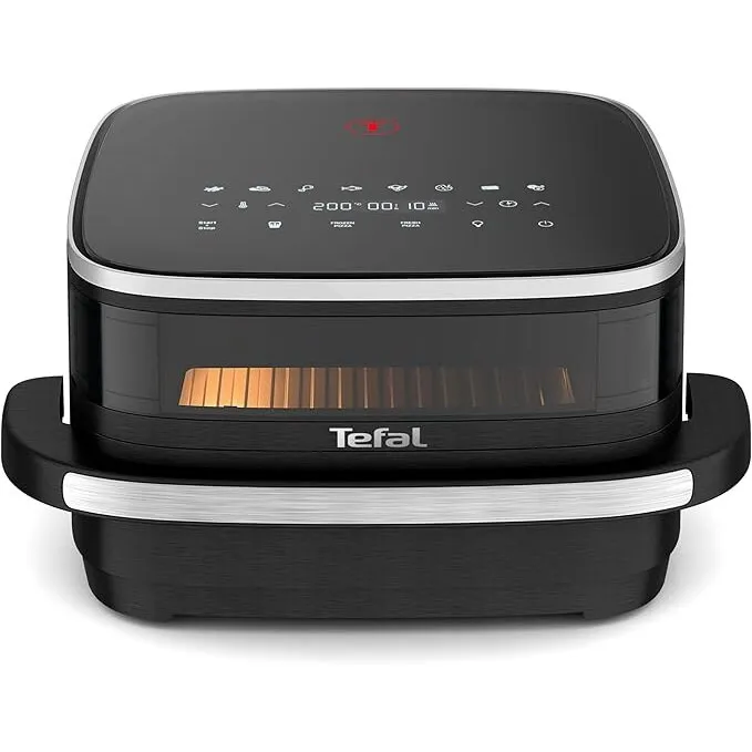 Forrólevegős sütő Tefal FW4018 Easy Fry XL, tágas kosár, mutató ablak, kompakt kialakítás, digitális panel, Extra Crisp technológia, sokoldalú, fekete