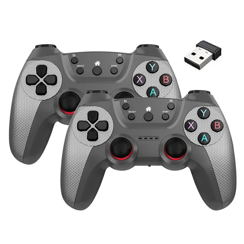 Gamepad Controller Set 2, VIELLAN, 2.4G Wireless, Android/PC/TV Boxhoz, Elemhasználat, Szürke