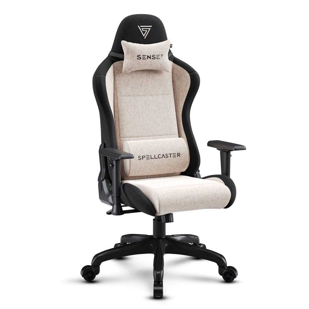 Gaming szék SENSE7 Spellcaster FUKU, textil anyag, 150 kg, Bézs